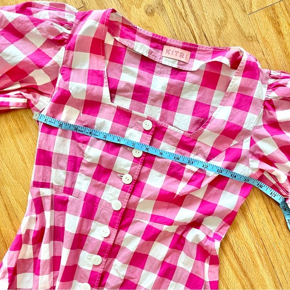 KITRI Lenora Check Midi Dress, Size UK 8/US 4 - Picture 7 of 9